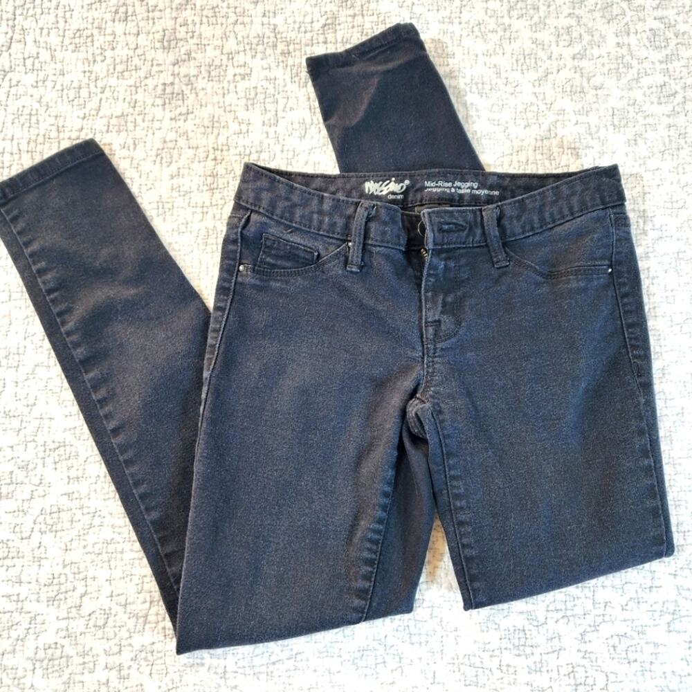 Juniors Black Mossimo Mid Rise Jeggings